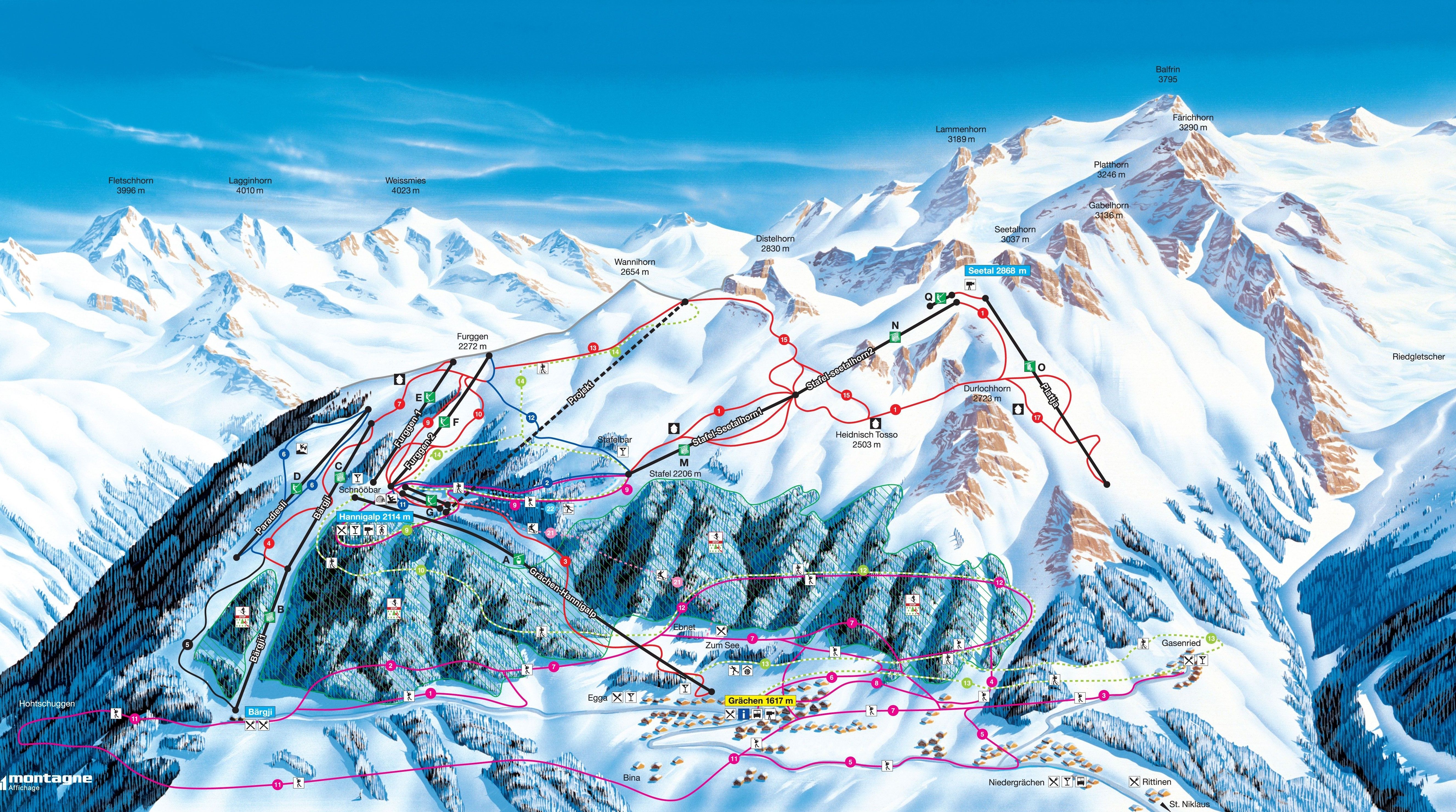 graechen ski map